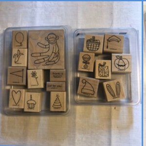 Stampin’ Up! Sock Monkey & Accessories - Two Wood Sets